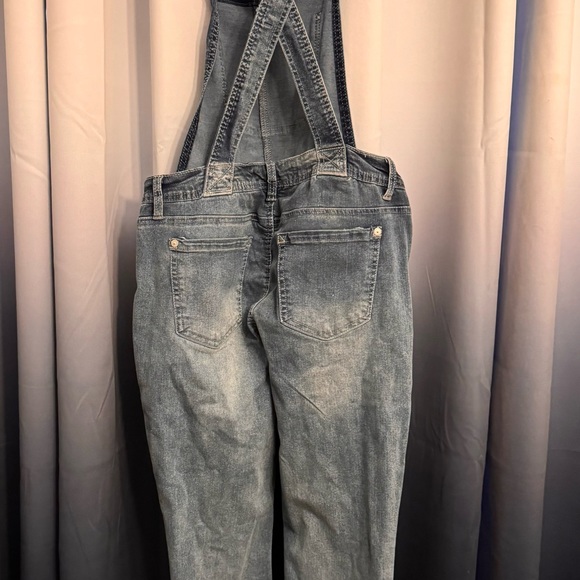 New without tags WallFlower Denim Overalls Jrs Sz L - Picture 2 of 2